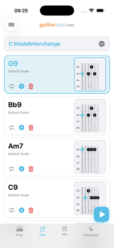 Track and Chord Progression Editor